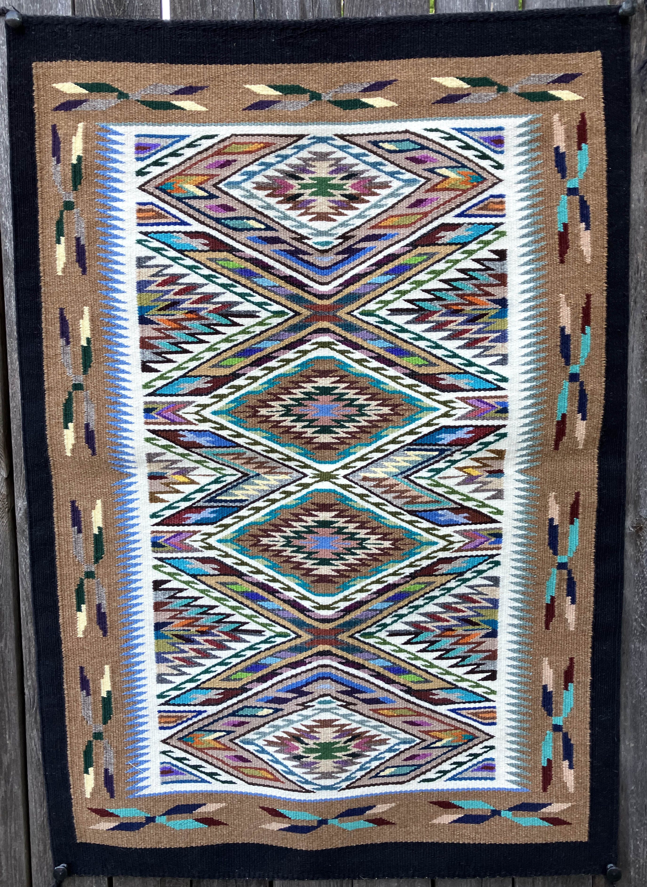 Bessie Littleben | Navajo Teec Nos Pas Weaving | Penfield Gallery of Indian Arts | Albuquerque, New Mexico